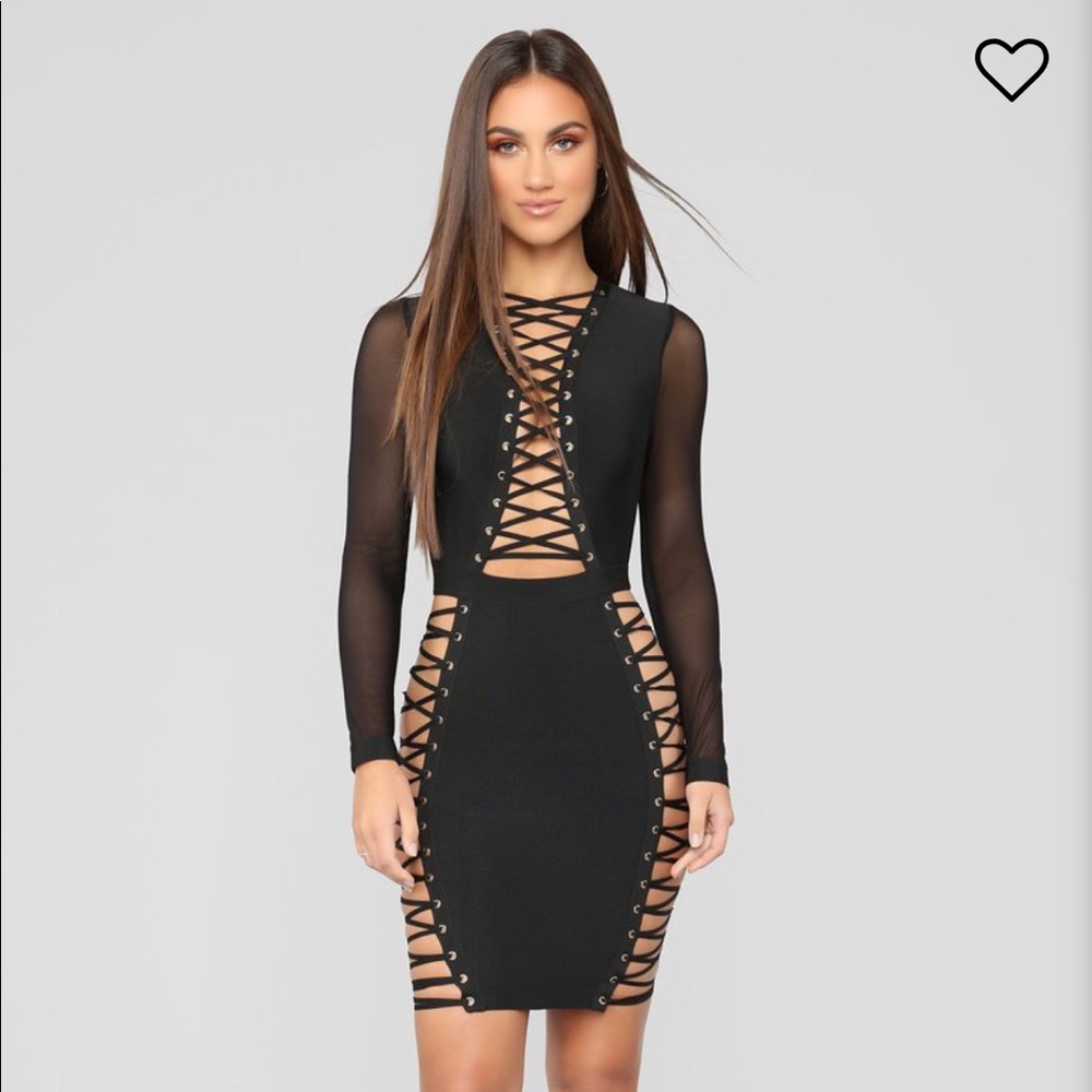 Black cut out sides dress
